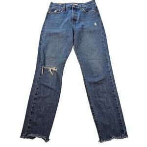 Levis premium wedgie fit mom jeans high rise size 26 tapered crop 90s jeans